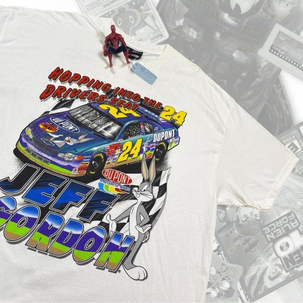 Vintage Y2K Deadstock NWT Chase Authentics Looney Tunes Bugs Bunny Jeff Gordon T